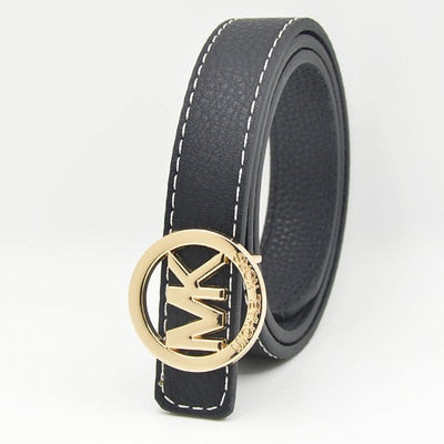 Alloy MK letter Buckle luxury Designer Brand Waist Strap