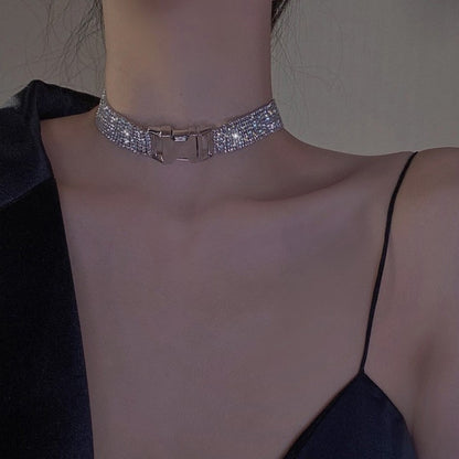 Shine Rhinestone Choker Necklaces for Women