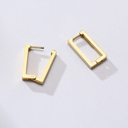 Minimalist Square Hoop Earrings for Women