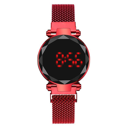 Women's Luxury Led Watch Women Magnet Starry Sky Digital Watches