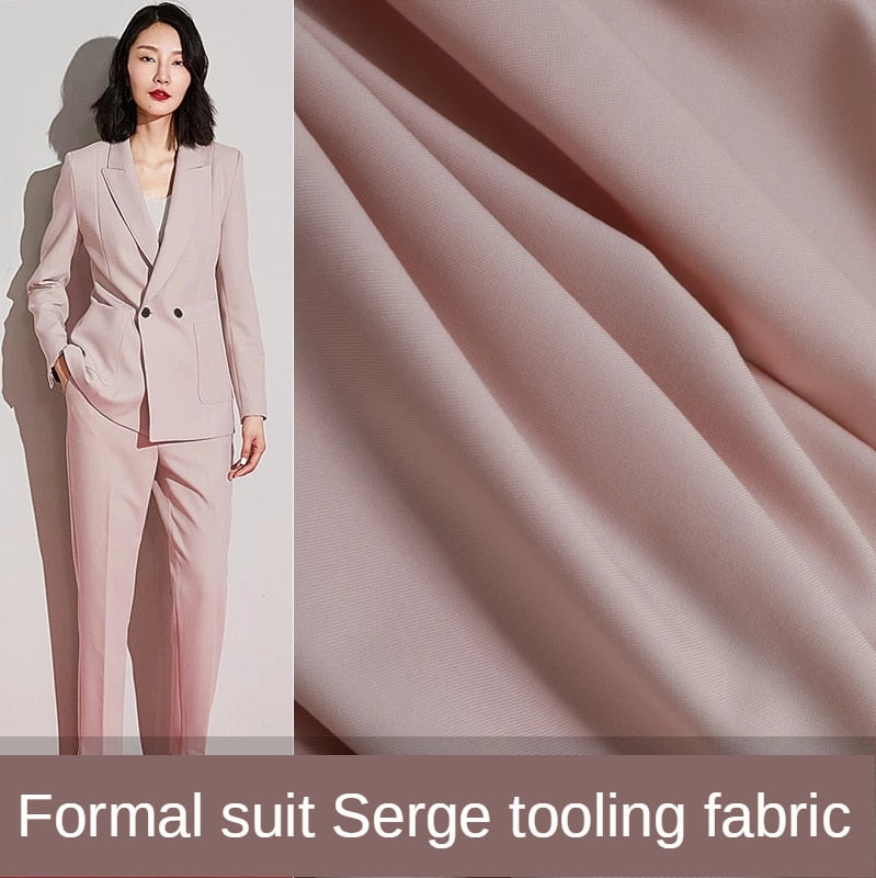 High-grade Fabric Designer Suit Pants Dress for Sewing Polyester Brocade Blue Black White Pink Red Solid Color DIY