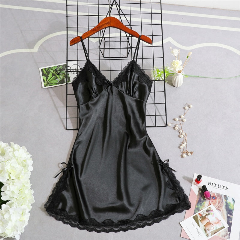 Night Dress Women Sexy Sleepwear Lace Summer Nightdress Homewear