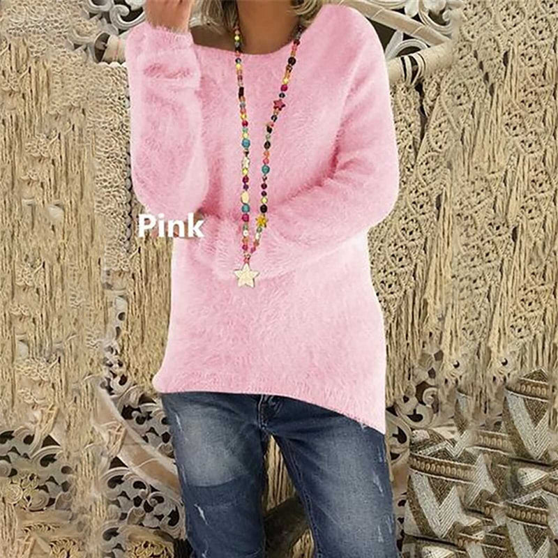 O-Neck Bottoming  Long Sleeve Jumper Plush Sweater