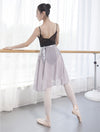 Adult Children Chiffon Pure Color Floral Print Practice Leotard Dance Dress Women Ballet Dancing Dress