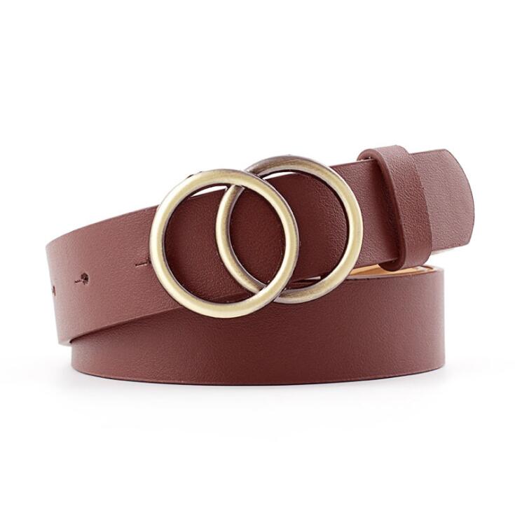 Leather Metal Buckle Heart Pin Belts For Ladies