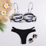 2 piece Women Bandeau Bandage Bikini Set Push-Up Brazilian Swimwear Beachwear Swimsuit
