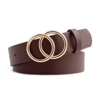 Leather Metal Buckle Heart Pin Belts For Ladies