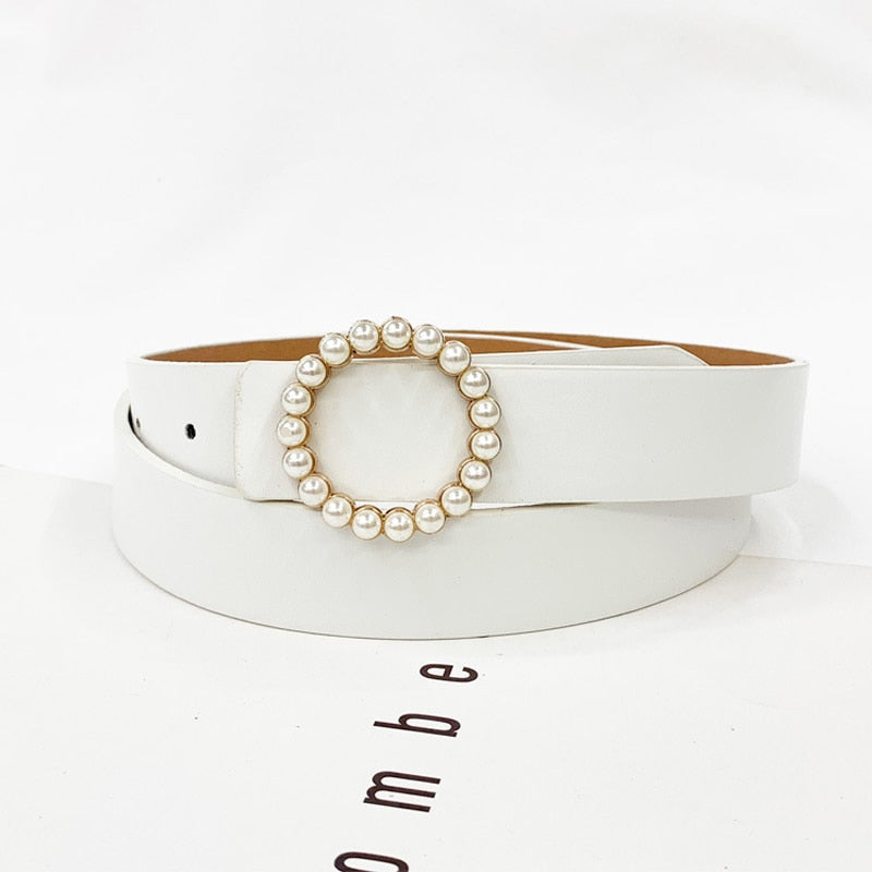 Double Inlaid Pearl Belts for Women