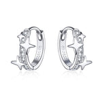 925 Sterling Silver Classic Round Silver Hoop Earrings