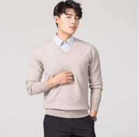 Cotton o-neck v-neck Knitted sweaters