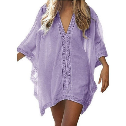 Chiffon Short Dress Gold Beach thing Suit tunic Swimwear Cover Ups