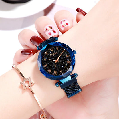 Starry Sky Magnetic  Luminous Wrist Watches Set With Bracelet Box