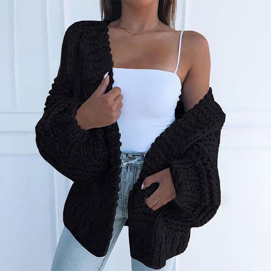 Knitted Sweater Loose Warm Cardigan Casual Coat Vintage Casual Jacket