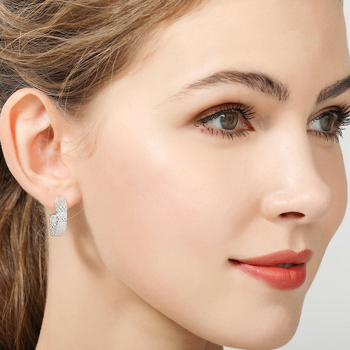 925 Sterling Silver Round Stud Earring For Women