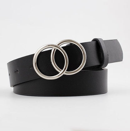 Leather Metal Buckle Heart Pin Belts For Ladies