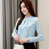 Chiffon blouse shirt bow collar office blouse long sleeve women shirts