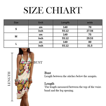 2021 Cover-up Women Floral Beach Dress Sexy  Beach Wear Dress Sarong Bikini Cover-ups Wrap Pareo Skirts Summer Swimsuit Vestidos