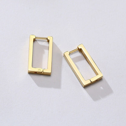 Minimalist Square Hoop Earrings for Women