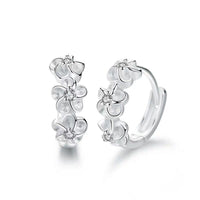 925 Sterling Silver Earrings Small Flower Round Earrings