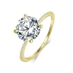 925 Sterling Silver Ring 3Ct 10 Hearts Arrows Zircon Wedding Jewelry Rings