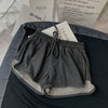 Summer Loose Shorts Women Fashion Casual Fitness Shorts Ladies Grey Black Solid High Waist Shorts Elastic Waist 2020