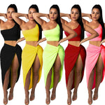 Women irregular skew collar crop top long skirt 2 piece set for women female two pieces sets skirts women&#39;s suits