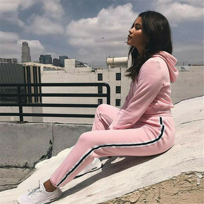 Casual Sports Sweat Suit Running Tracksuit Set