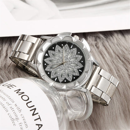 Women Stainless Steel Belt Watches Lady