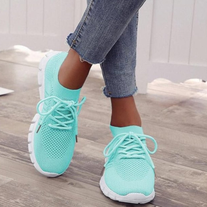 Women's Sneakers Spring Ladies Flat Shoes Casual Women Vulcanized Women 2021 Summer Light Mesh Breathable Female Running Shoes