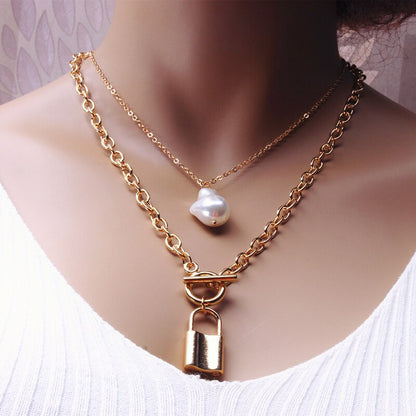 Fashion Chain Pearl Necklace For Women