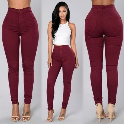 Western-style White Black Pants High Waist Female Pencil Pants