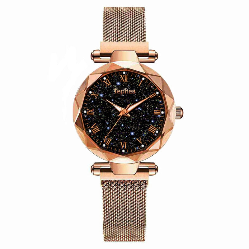 Starry Sky Magnetic  Luminous Wrist Watches Set With Bracelet Box