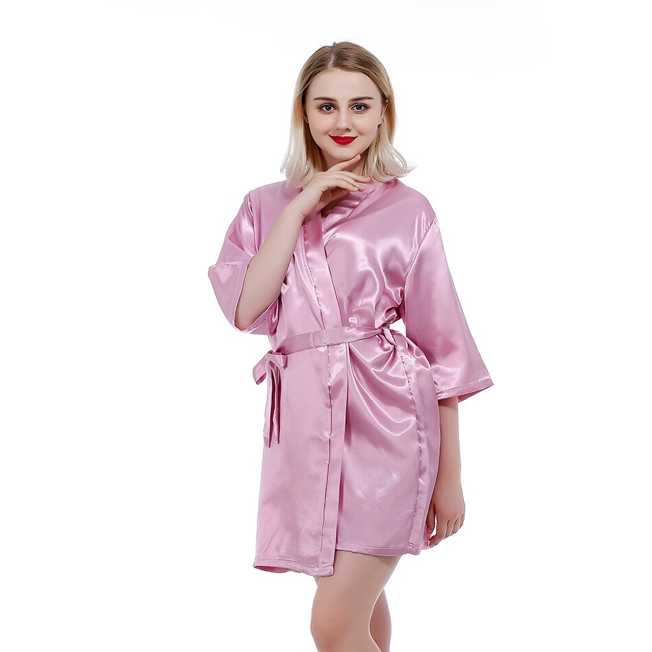 Satin Night Robe Lace Bathrobe Perfect Wedding Bride Bridesmaid Robes Dressing Gown