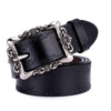 genuine leather belt Punk luxury brand designer belts for women
