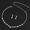 TREAZY Fashion Rhinestone Crystal Bridal Jewelry Sets Silver Color Choker Necklace Earrings Bracelet Women Wedding Jewelry Sets