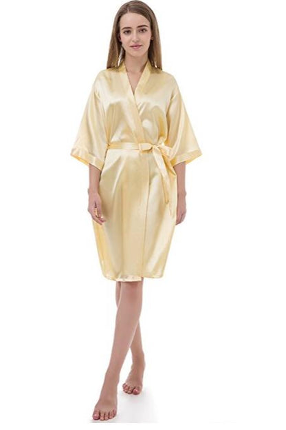 Satin Night Robe Lace Bathrobe Perfect Wedding Bride Bridesmaid Robes Dressing Gown