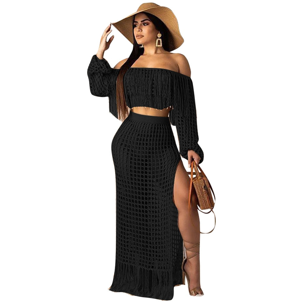 two piece set women crop top skirt 2 piece skirt set for female sexy two pieces sets skirts women&#39;s suit