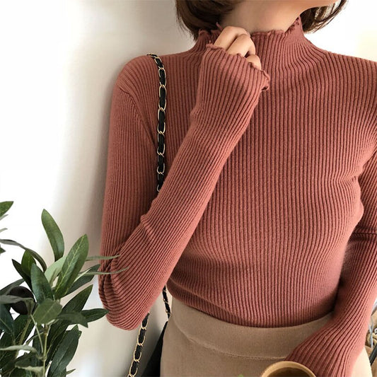 Knitted Female Casual Pullover Sweater Jumper Pull