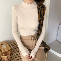 Knitted Female Casual Pullover Sweater Jumper Pull