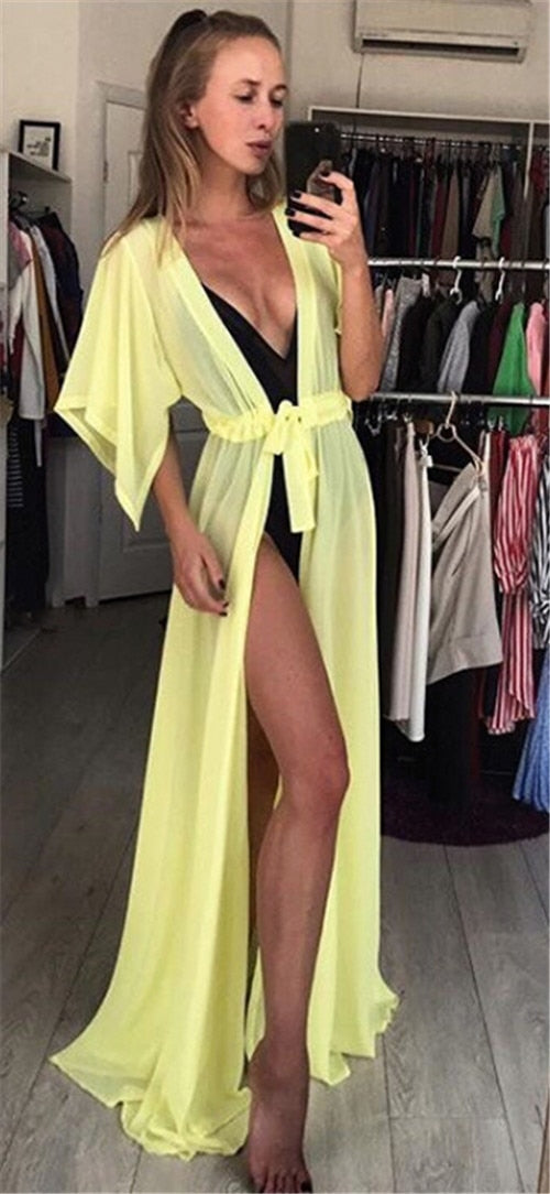 Chiffon Long Dress Bikini Cover Up