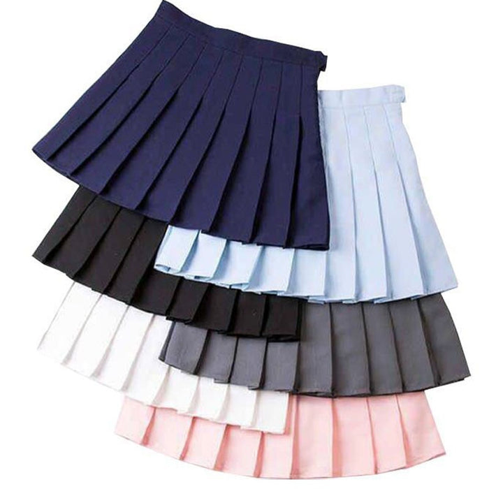 Girl Pleated Tennis Skirt High Waist Short Dress With Underpants Slim School Uniform Women Teen Cheerleader Badminton Skirts