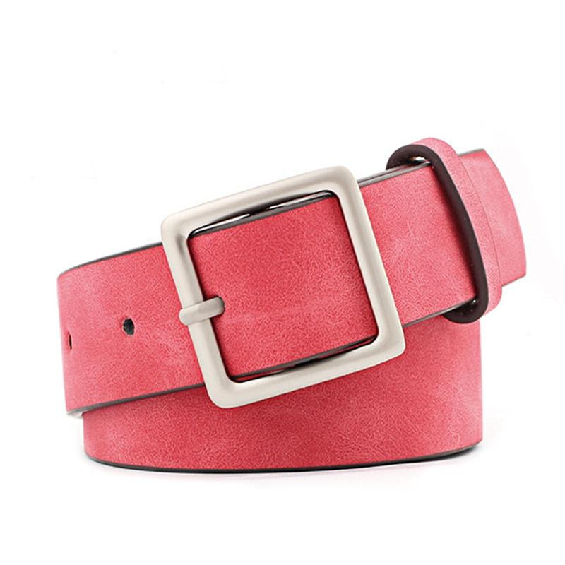 Luxury brand Designer Belts Female Square Metal Pin Buckle Belt