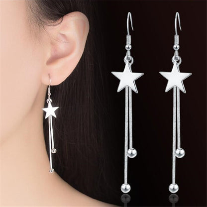 Long fringe Drop Earrings