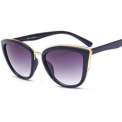 Cateye Sunglasses Women Vintage Metal Eyewear For Women