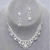 TREAZY Fashion Bridesmaid Bridal Jewelry Sets for Women Rhinestone Crystal Necklace Earrings Sets Statement Wedding Jewelry Sets