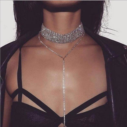 Rhinestone Choker Crystal Gem Luxury Collar Chokers Necklace Women