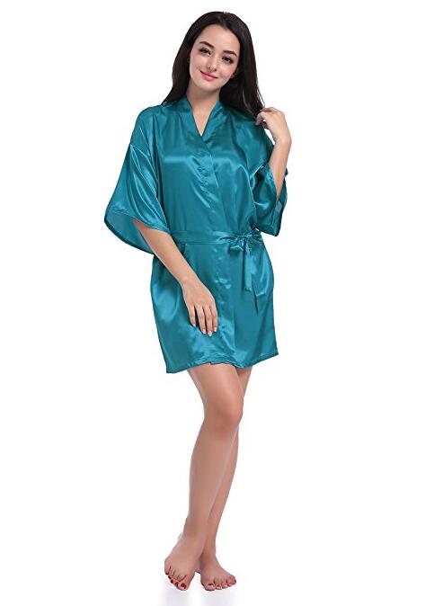 Satin Night Robe Lace Bathrobe Perfect Wedding Bride Bridesmaid Robes Dressing Gown