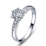 925 sterling silver shiny zircon ring for women