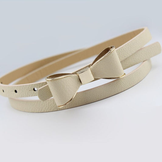 Colorful Bow Leather Belt Ladies Waistband