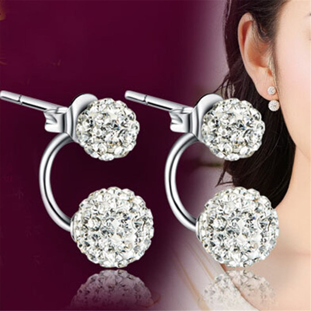 925 sterling silver Shambhala luxury zirconia high-end vintage stud earrings